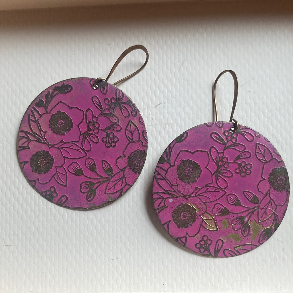 Floral Pink Earrings